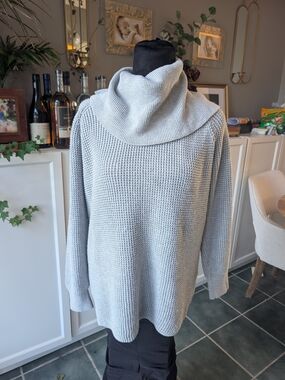 Michael Kors Light Gray Cowl Neck Knit Sweater